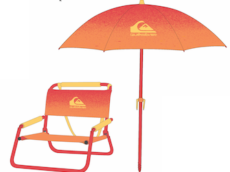 Quiksilver Beach Umbrella and Chair Combo Set Warm Fade
