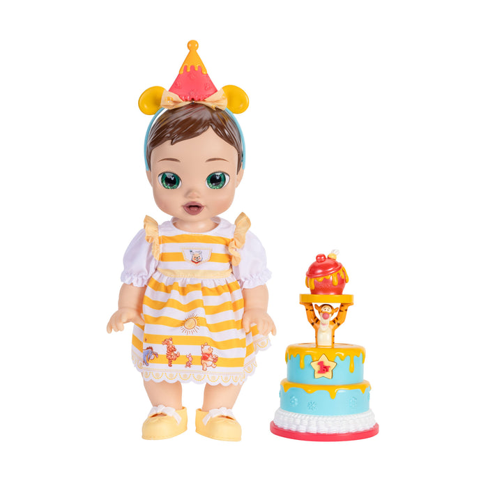 Deluxe Feature Winnie the Pooh Birthday Celebration Doll (Brunette Hair, Green Eyes)