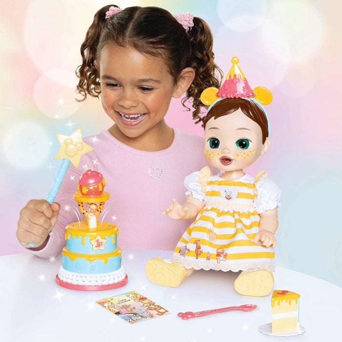 Deluxe Feature Winnie the Pooh Birthday Celebration Doll (Brunette Hair, Green Eyes)