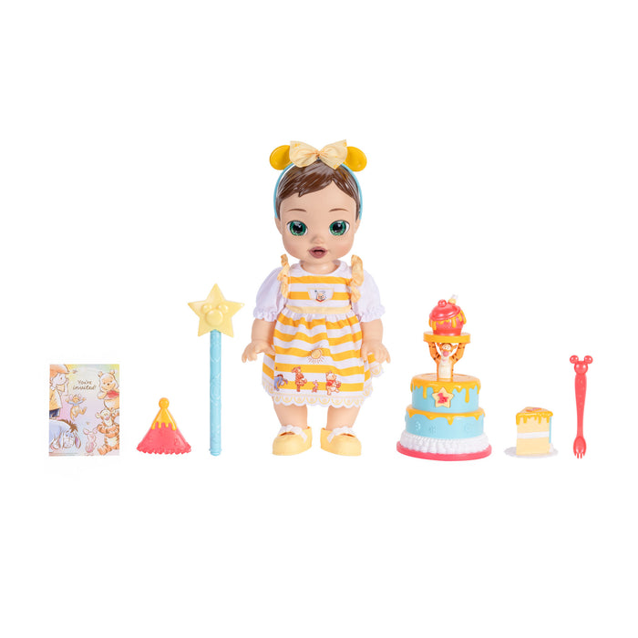 Deluxe Feature Winnie the Pooh Birthday Celebration Doll (Brunette Hair, Green Eyes)
