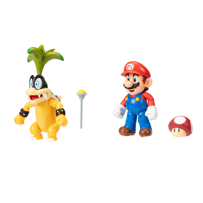Nintendo 4" 2 Figure Pack Mario vs Iggy Koopa