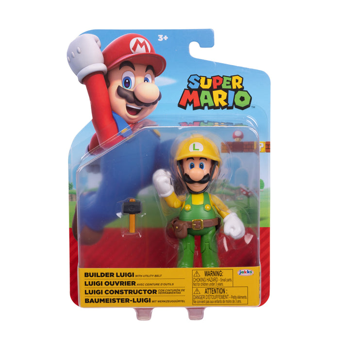 Mario 4" Figures: Red Toad w/ Question Block