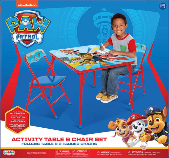 Paw Patrol Activity Table with 2 chairs