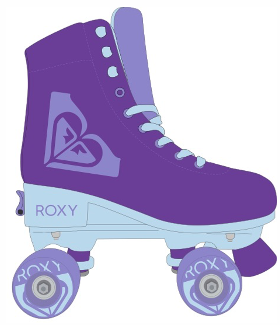 Roxy Quad Roller Skates Purple M