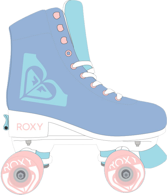 Roxy Quad Roller Skates Blue S