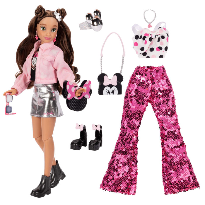 MINNIE INSPIRED FASHION DOLL (Pink Jack/Silver Skirt)