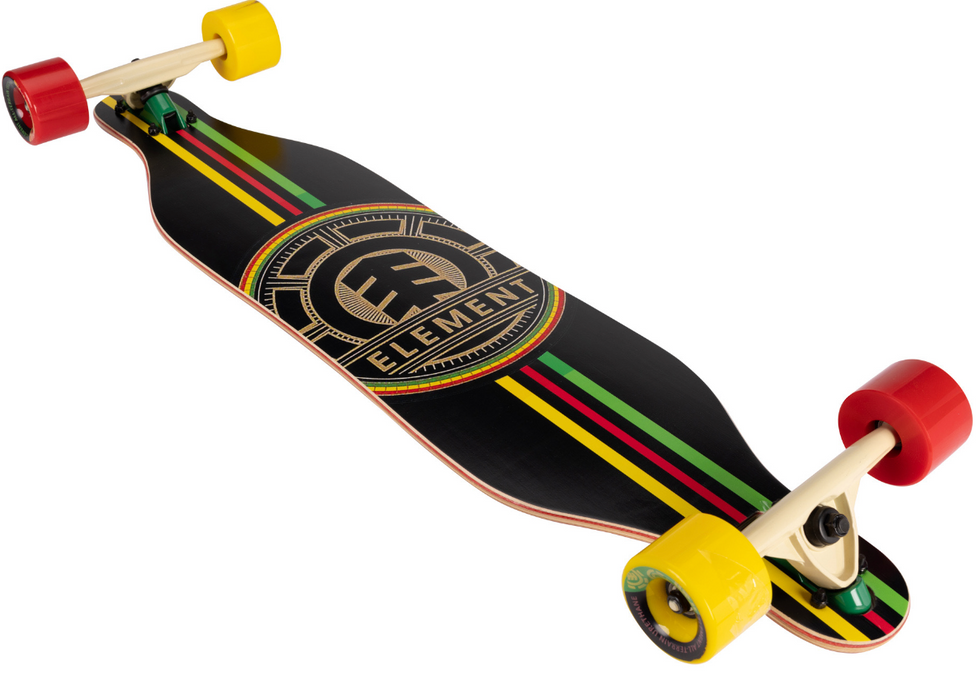 Element Dropthrough Long Board Rastafarian 36"