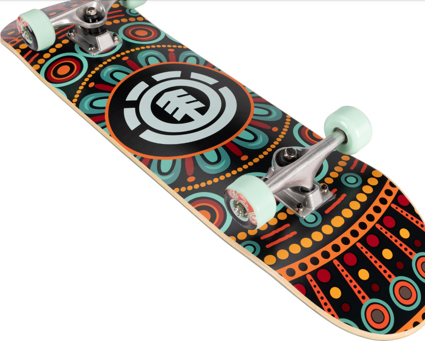 Element Step Up Popsicle Skateboard Blue Flower 32"